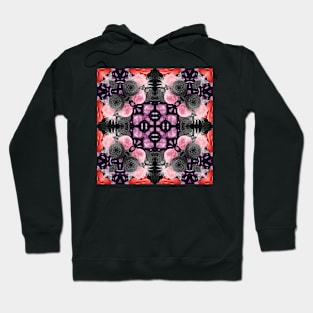 Crystal Hearts and Flowers Valentines Kaleidoscope pattern (Seamless) 41 Hoodie